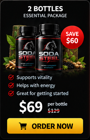 2 bottles Soda Steel