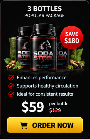 3 bottles Soda Steel