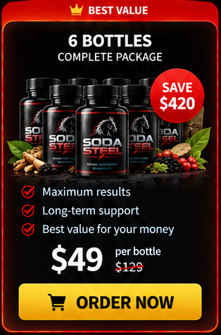 6 bottles Soda Steel